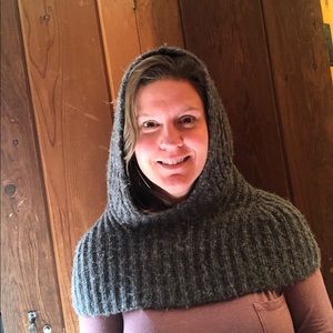 Helmut Lang Alpaca & Wool Scarf Hood